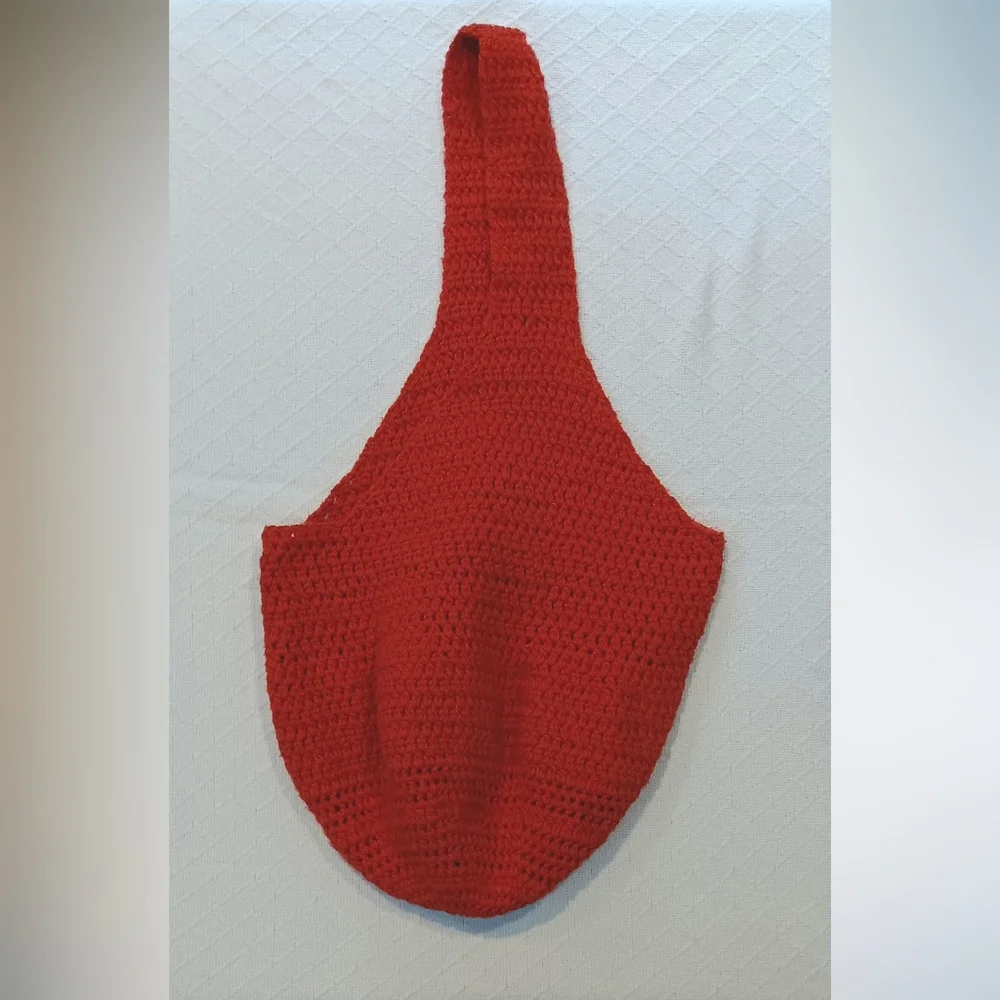 Knit Crochet Women's Hobo Bag Tangerine